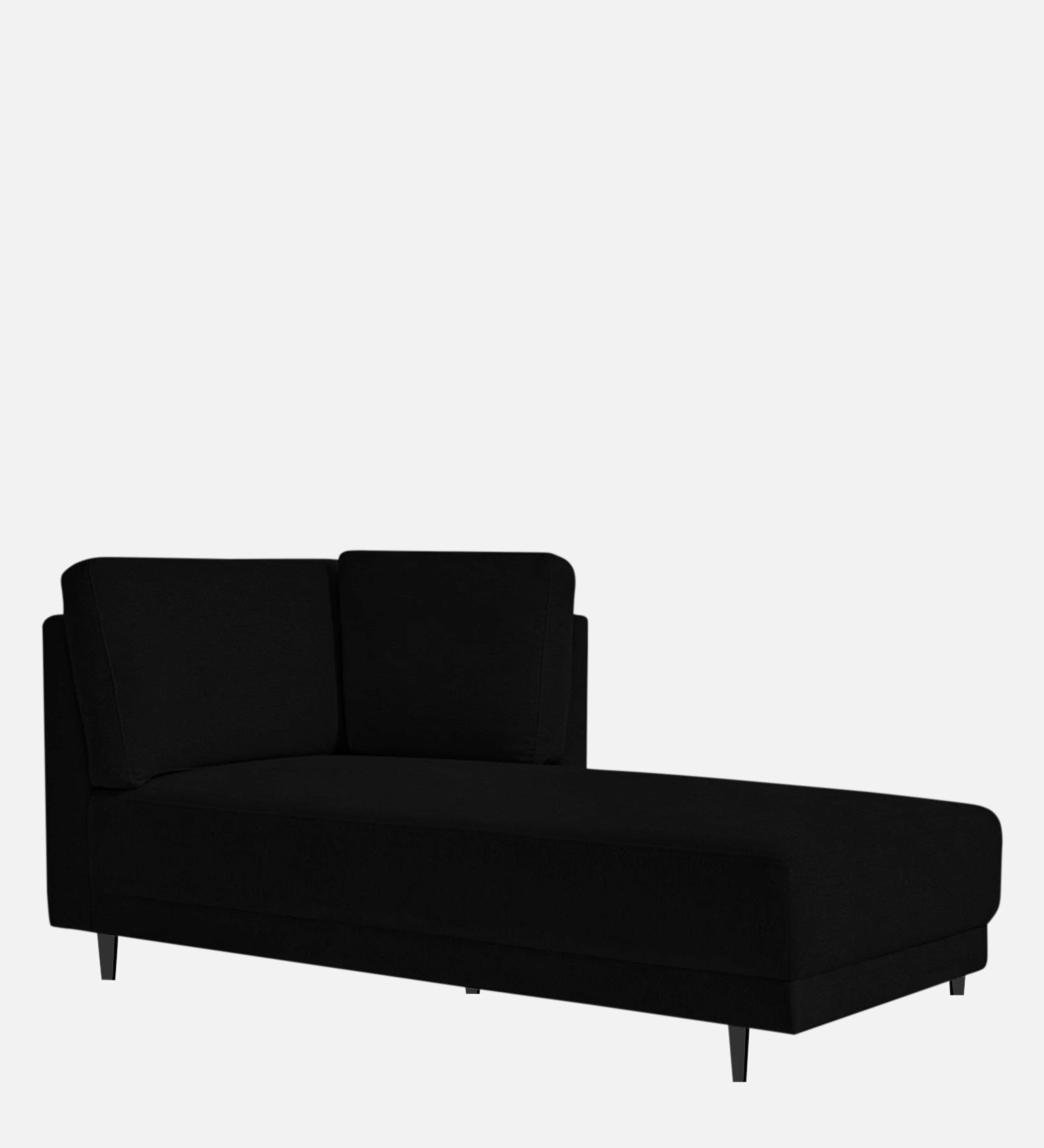 Jonze Velvet RHS Chaise Lounger in Adam Black Colour