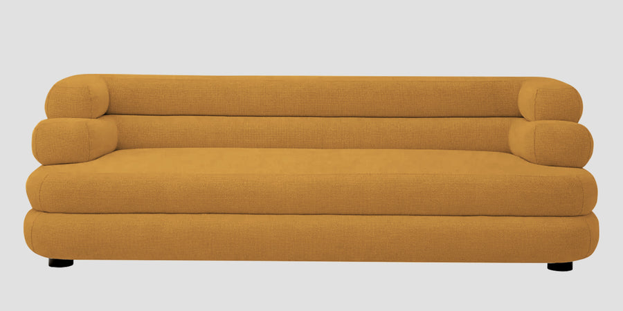 Wener Fabric 3 Seater Sofa In Corn Yellow Colour - Febonic Living