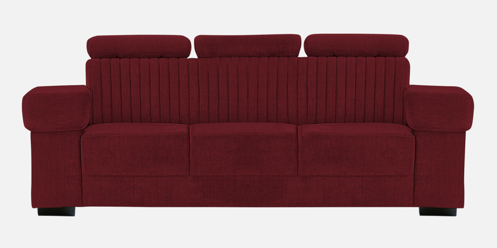 Draco Fabric 3 Seater Sofa In Blood Maroon Colour - Febonic Living