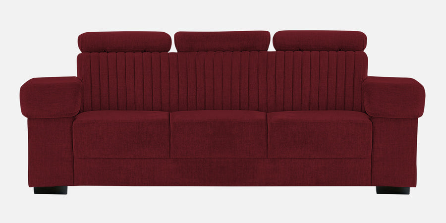 Draco Fabric 3 Seater Sofa In Blood Maroon Colour - Febonic Living