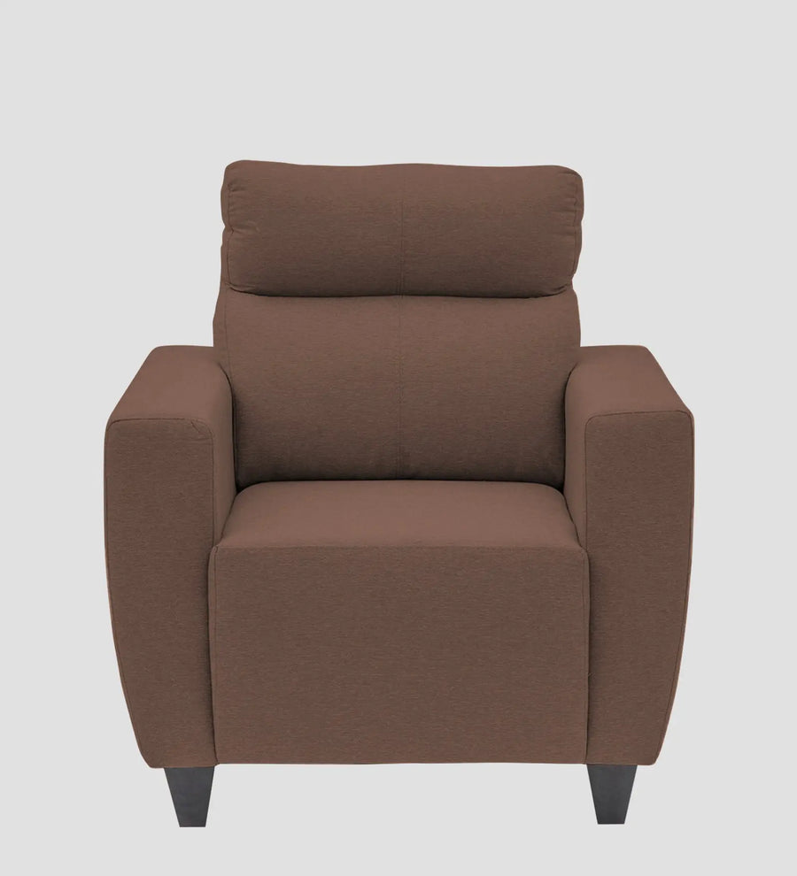 Burban Fabric 1 Seater Sofa In Latte Brown Colour - Febonic Living