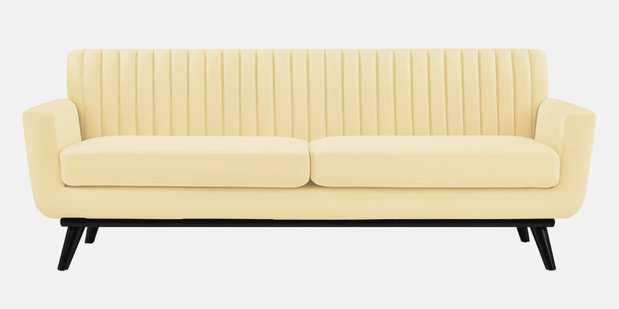 Tucker Velvet 3 Seater Sofa In Sandy Beige Colour - Febonic Living