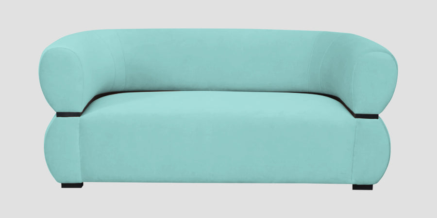 Kula Velvet 2 Seater Sofa In Barmunda Aqua Colour - Febonic Living