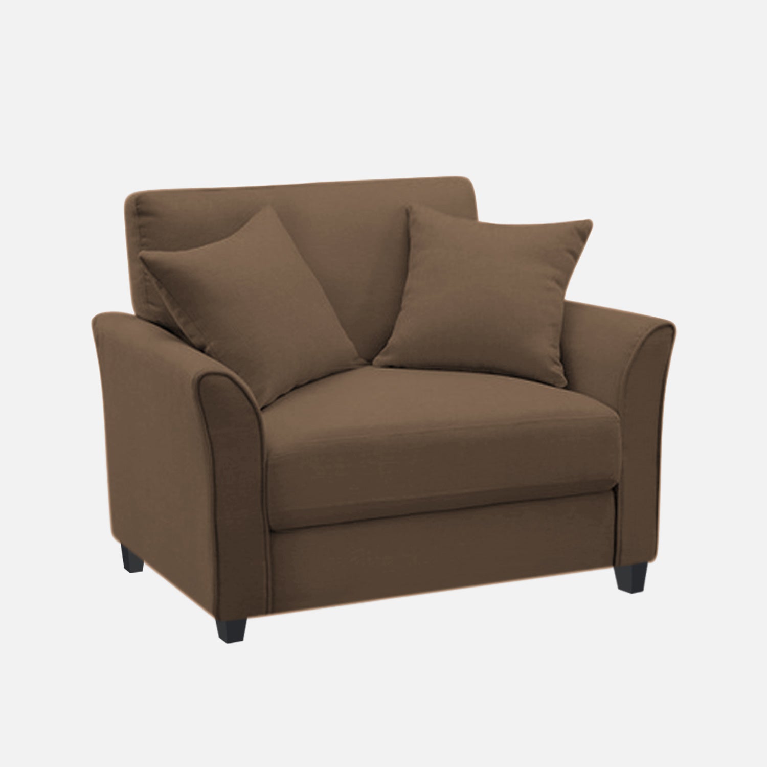 Daroo Velvet 1 Seater Sofa In Mocha Mouse Colour