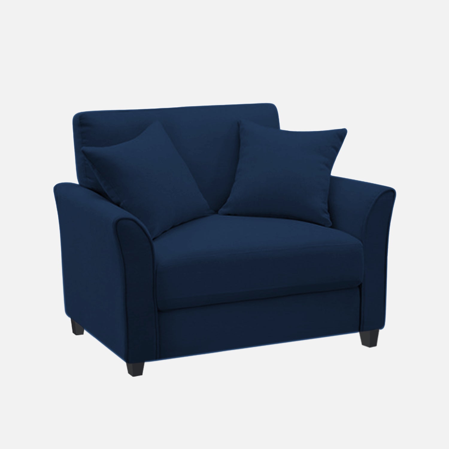 Daroo Velvet 1 Seater Sofa In Imperial Blue Colour