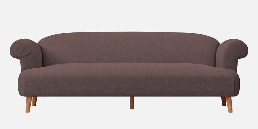 Barber Fabric 3 Seater Sofa In Night Brown Colour - Febonic Living