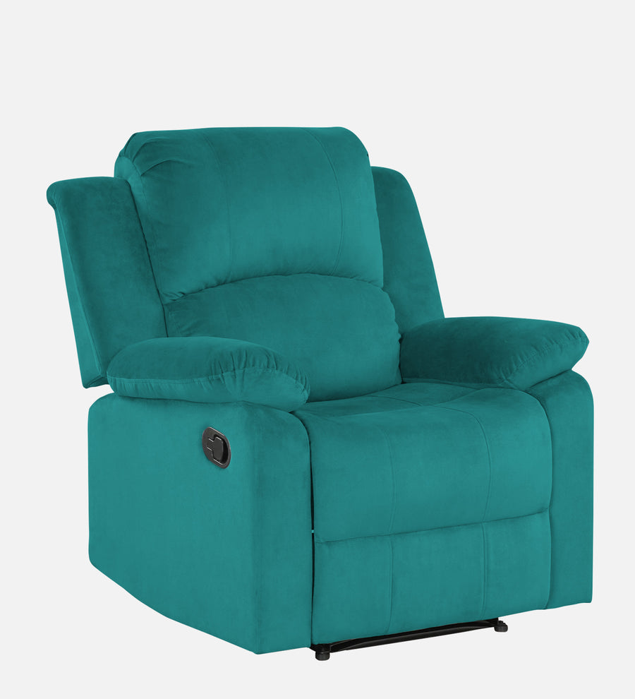 Henry Fabric 1 Seater Motorized Recliner In Sea Green Colour - Febonic Living