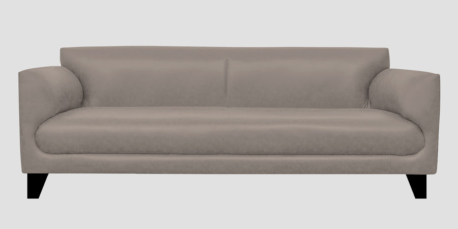 Convi Leatherette 3 Seater Sofa In Steel Grey Colour - Febonic Living