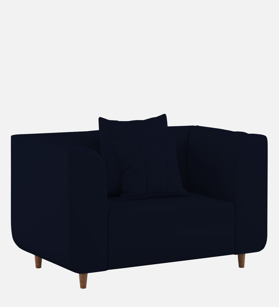 Sumo Velvet 1 Seater Sofa In Dark Blue Colour - Febonic Living