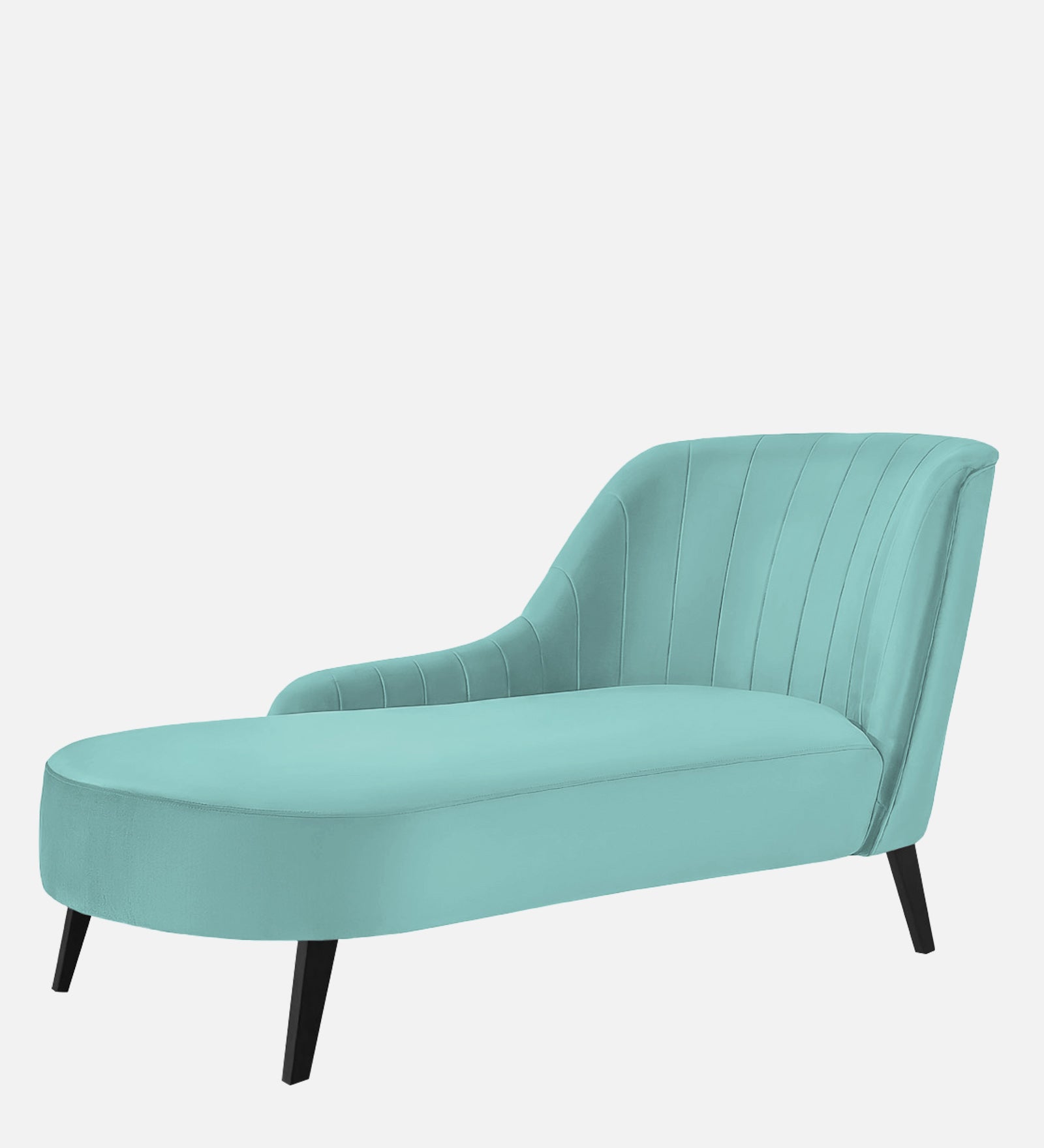 Flora Velvet LHS Chaise Lounger in Barmunda Aqua Colour