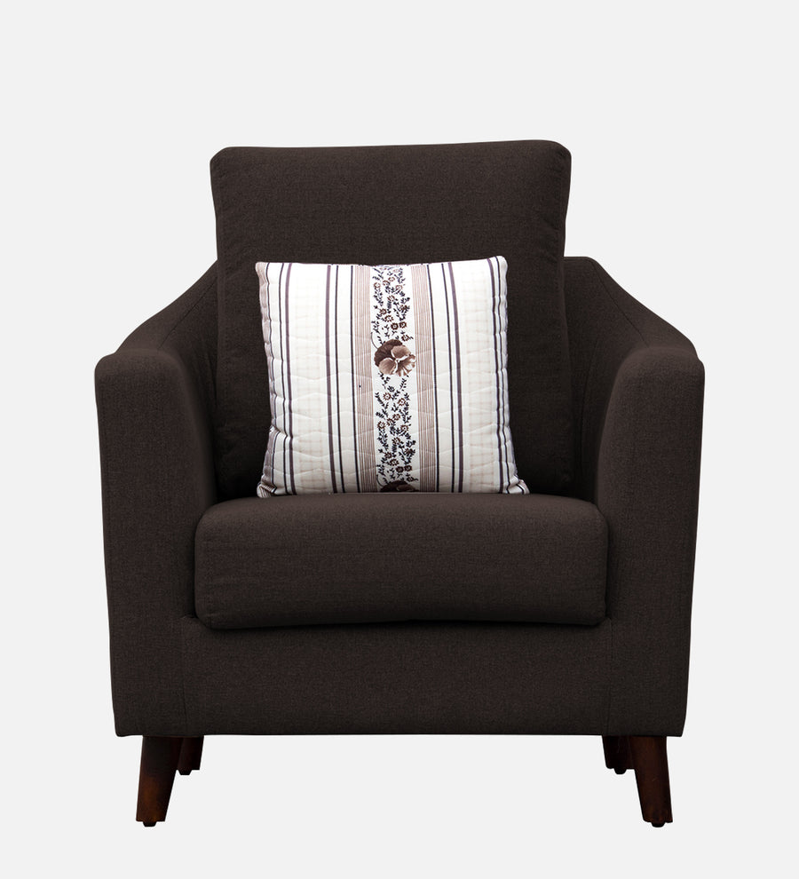 Kevin Fabric 1 Seater Sofa In Coffee Brown Colour - Febonic Living