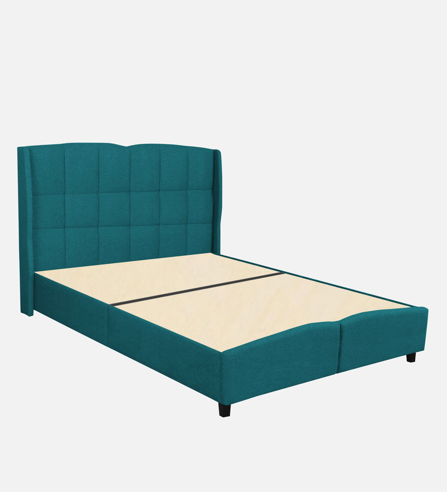 Jovi Velvet Upholstered Single Size Bed In Pine Green Colour - Febonic Living