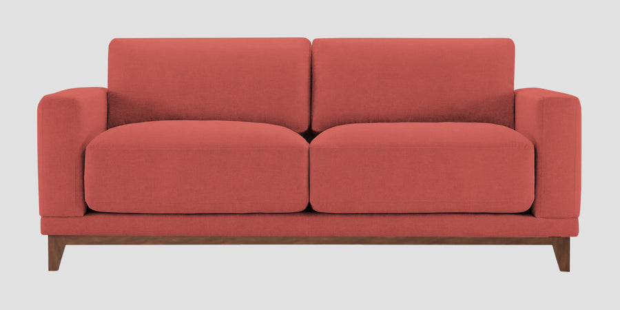 Esha Fabric 2 Seater Sofa In Salmon Pink Colour - Febonic Living