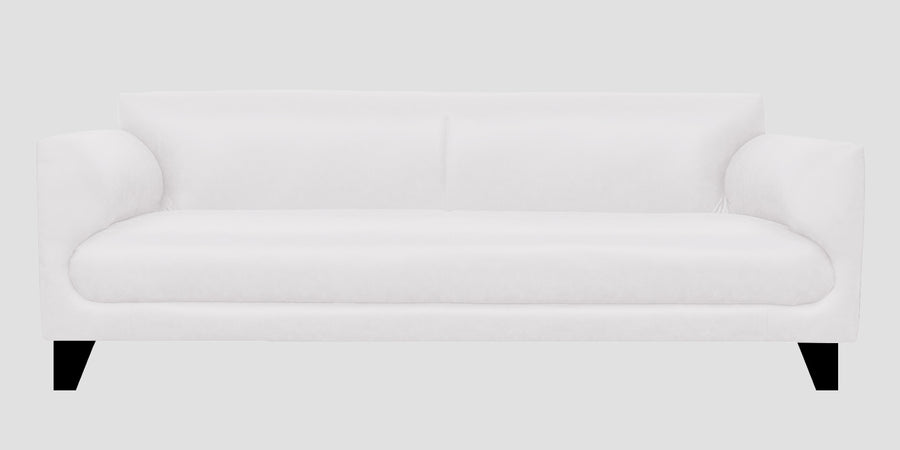 Convi Leatherette 3 Seater Sofa In Cream White Colour - Febonic Living