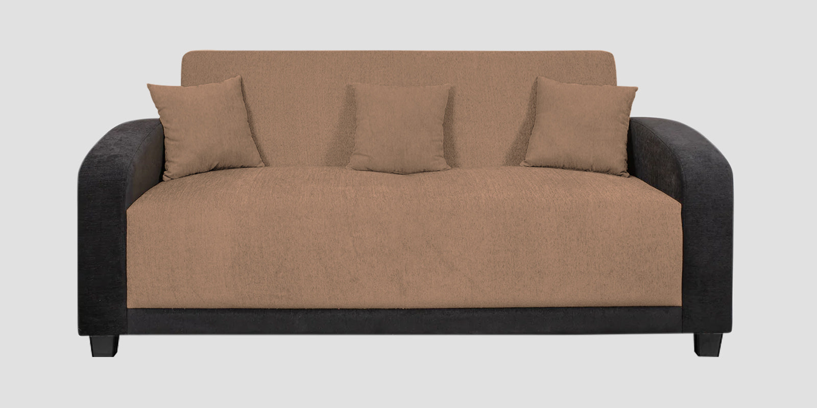 Alex Fabric 3 Seater Sofa In Cosmic Beige Colour