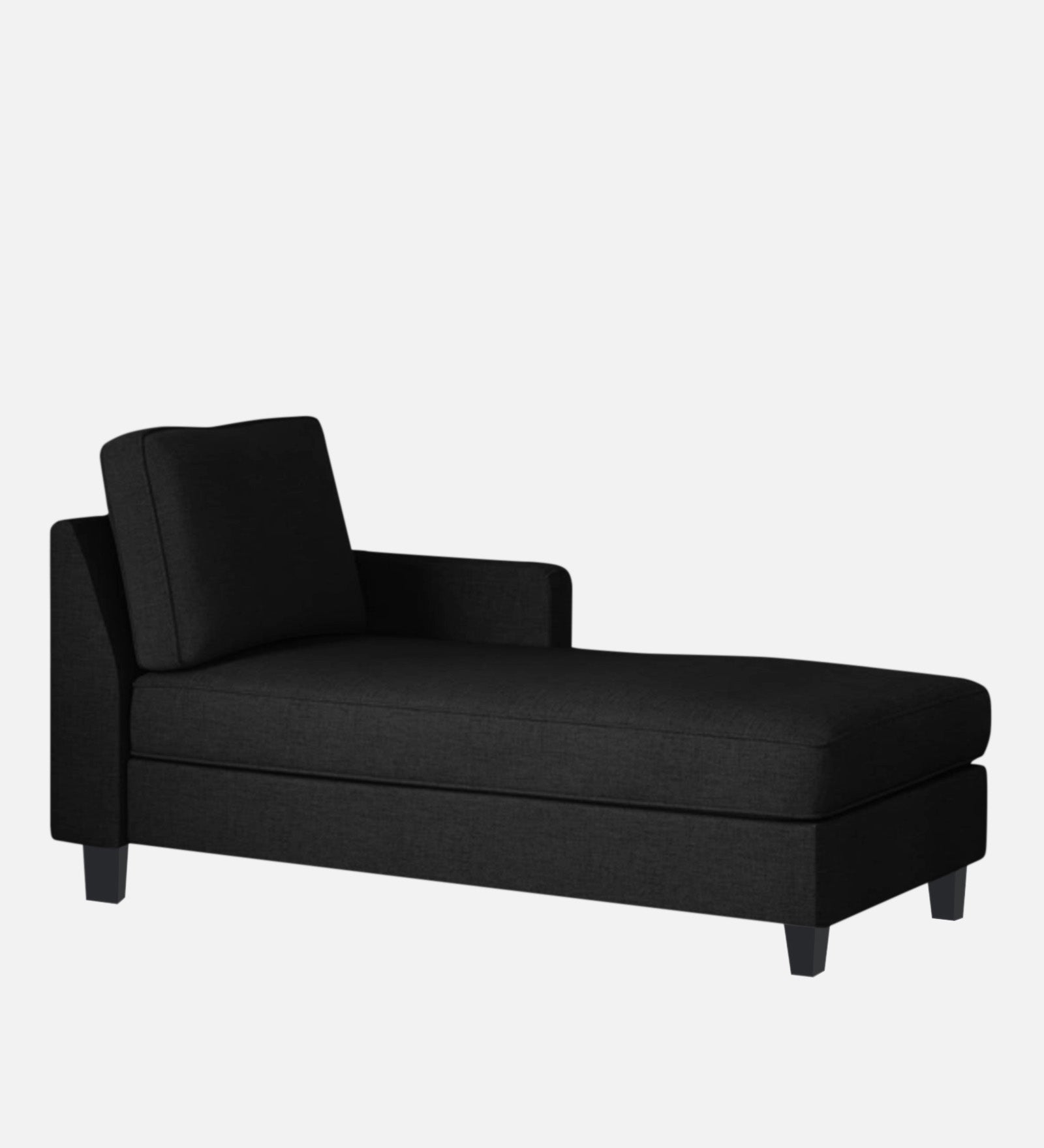 Harry Fabric RHS Chaise Lounger in Zed Black Colour