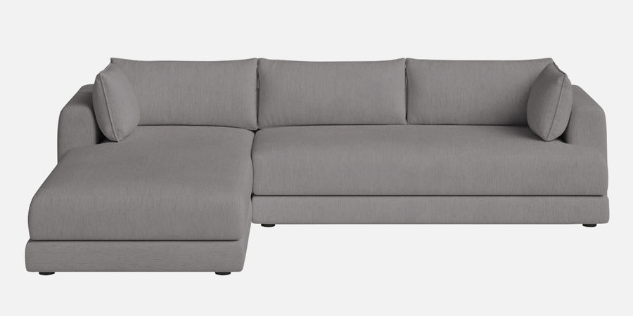 Ziggy Fabric Rhs Sectional Sofa 3 Lounger In Silver Grey Colour - Febonic Living