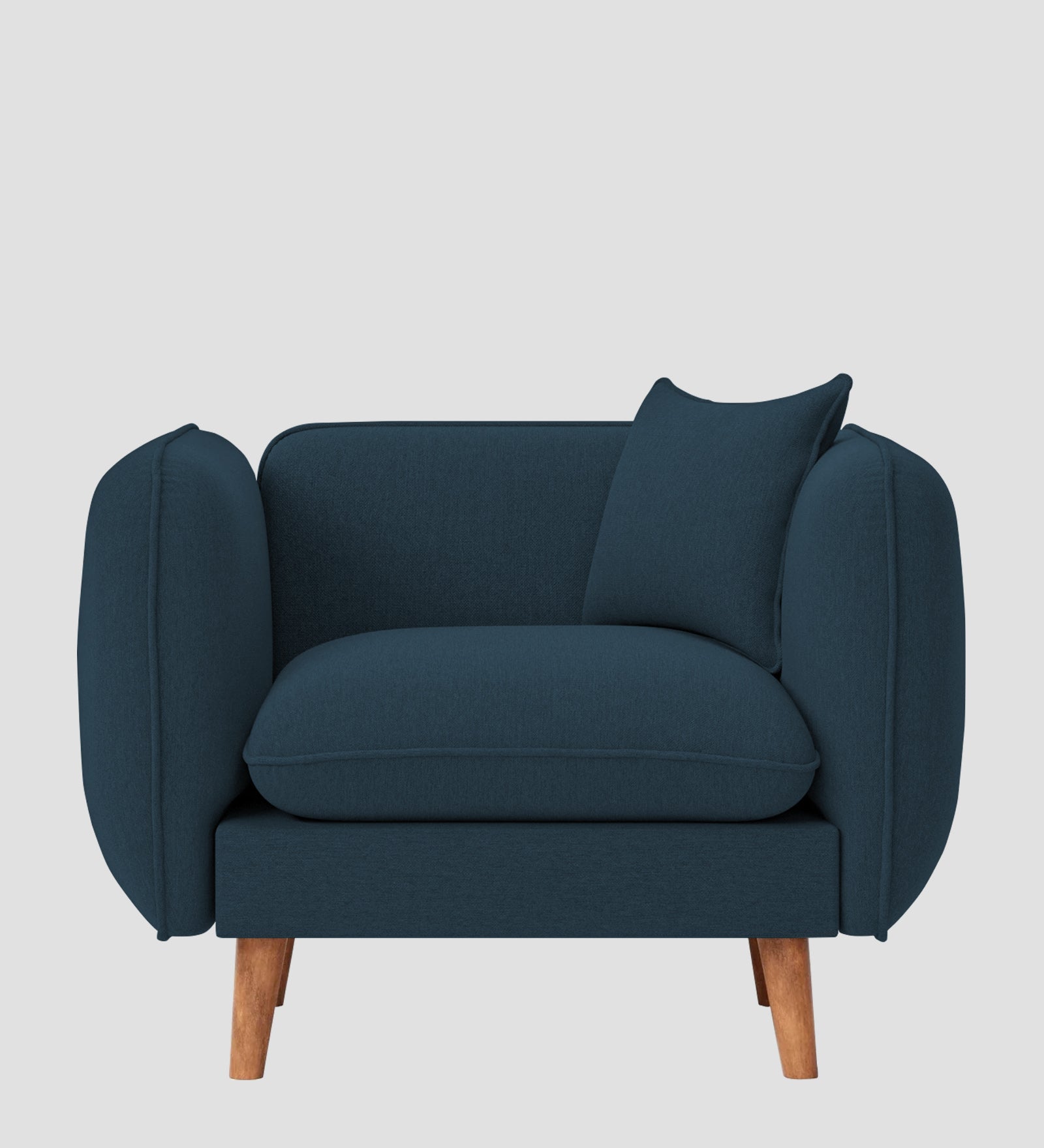 Reva Fabric 1 Seater Sofa In  Cool Blue Colour - Febonic Living