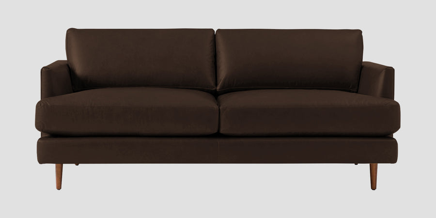 Sterio Leatherette 2 Seater Sofa In Carob Brown Colour - Febonic Living