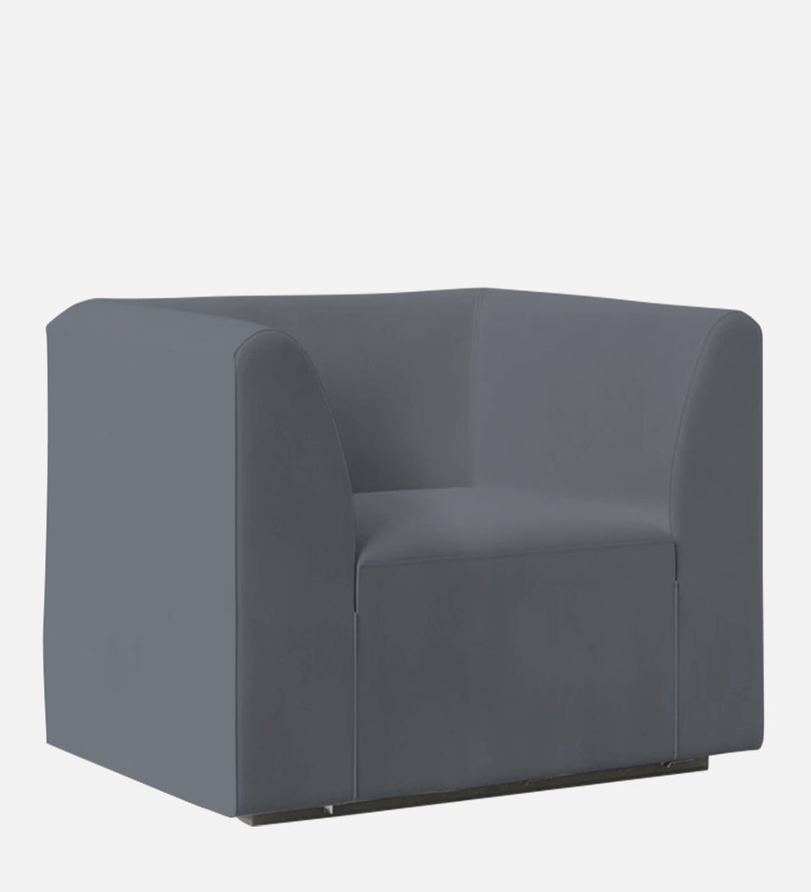 Bufa Velvet 1 Seater Sofa In Pubble Grey Colour - Febonic Living