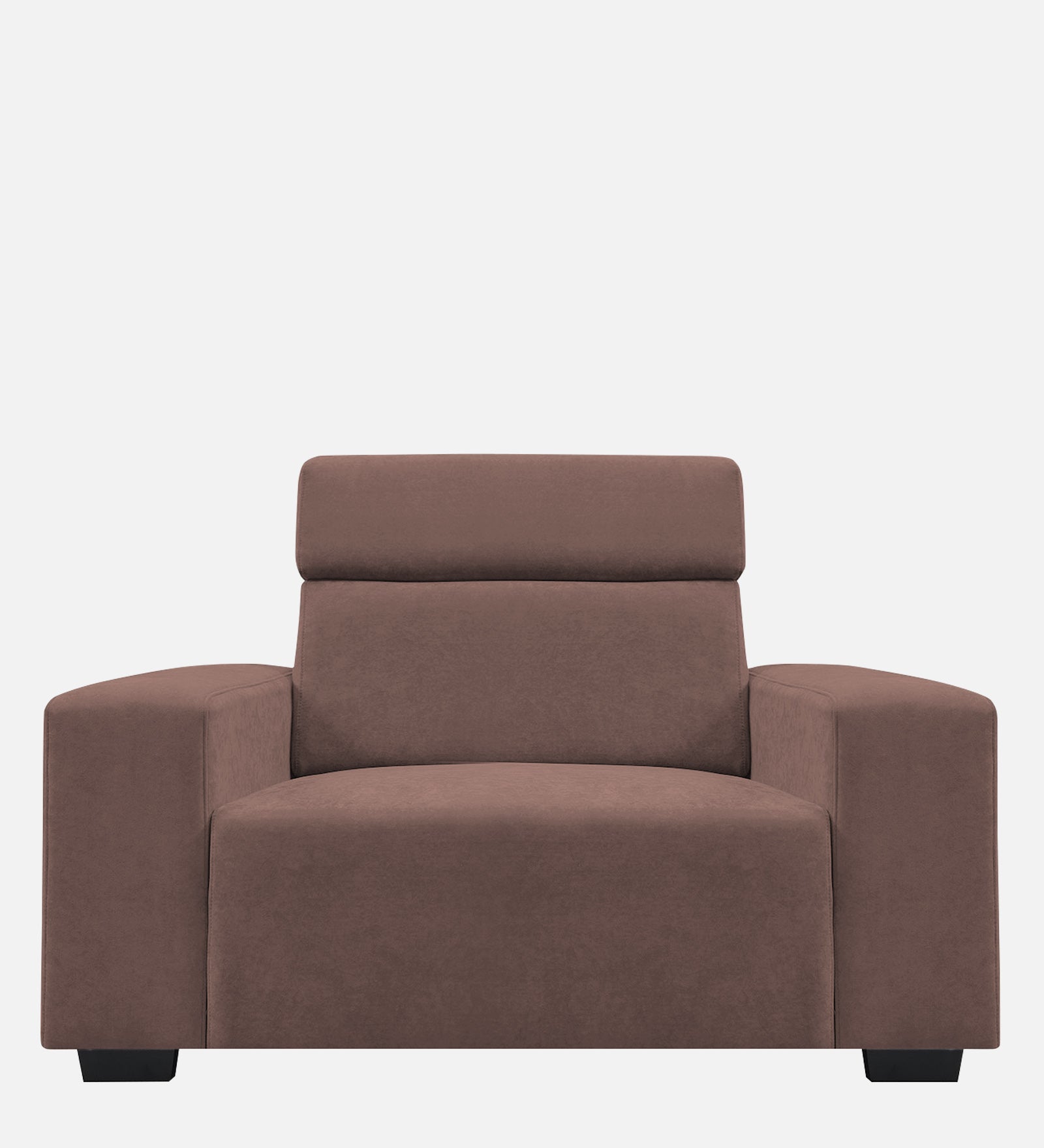 Hiro Fabric 1 Seater Sofa In  Berry Wine Colour - Febonic Living