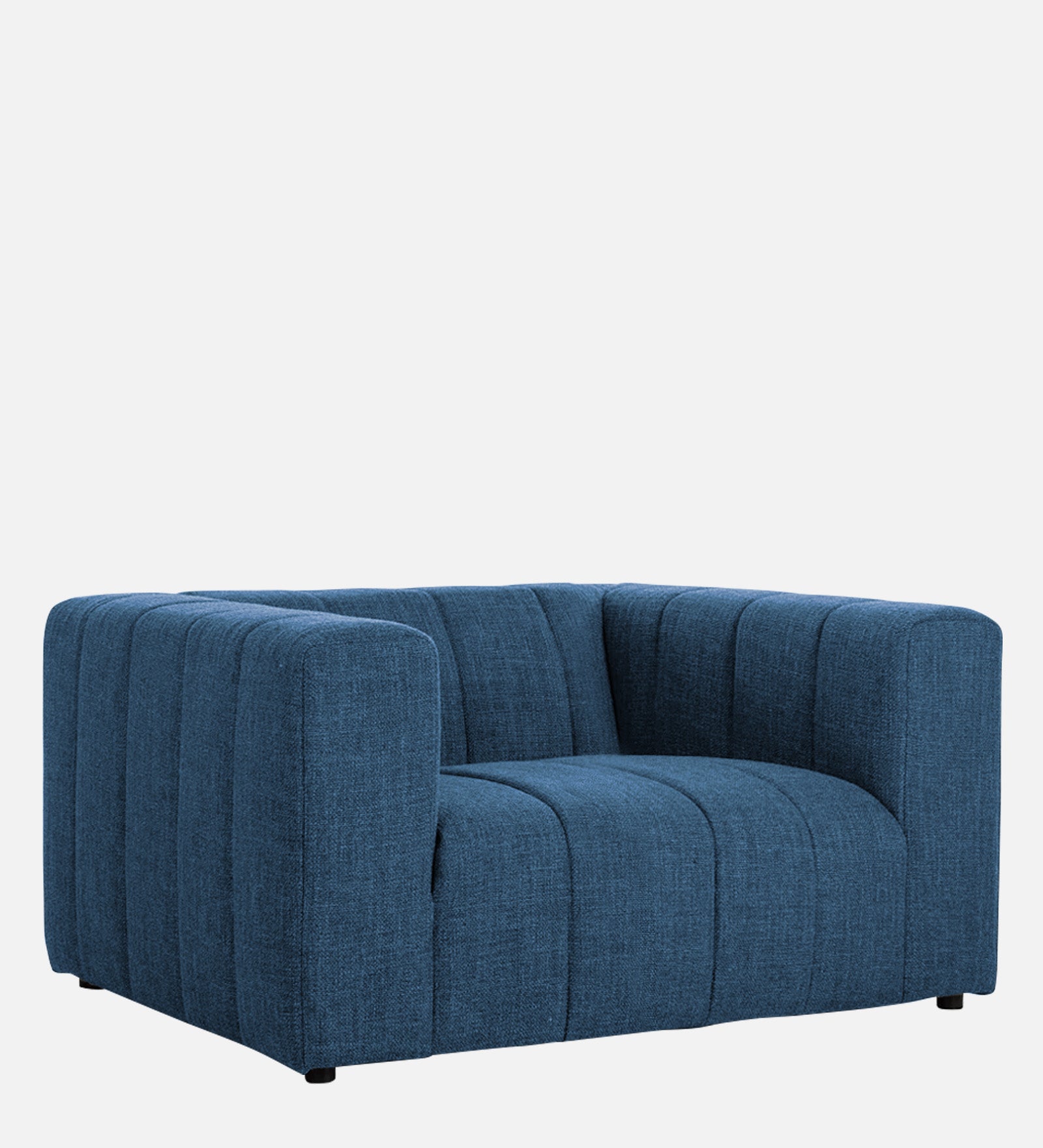 Lara Fabric 1 Seater Sofa in Light Blue Colour