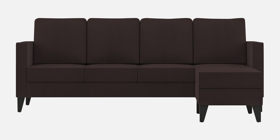 Nori Fabric Lhs Sectional Sofa 3 Lounger In Dark Brown Colour - Febonic Living
