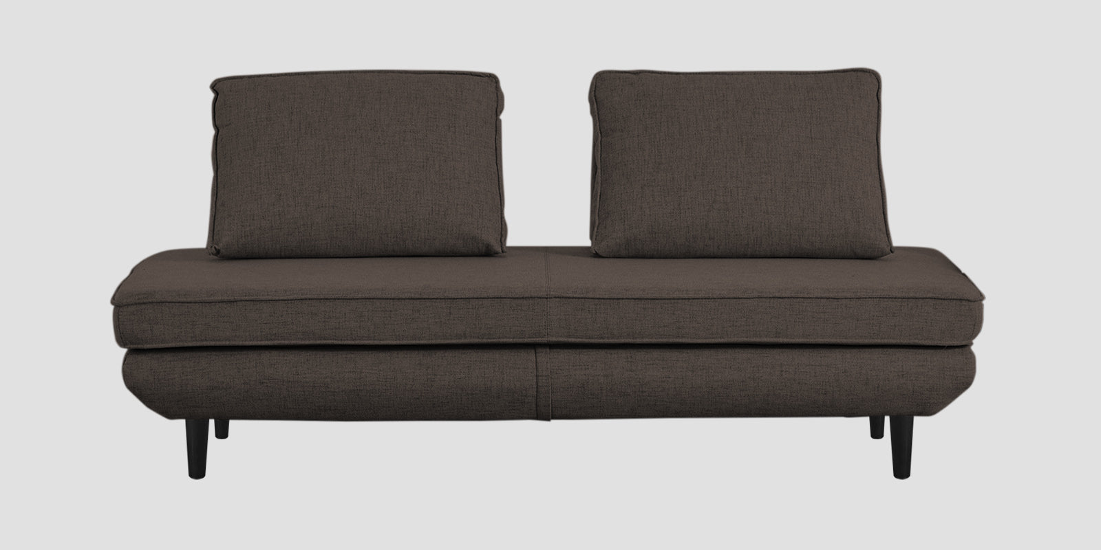 Hiver Fabric Day Bed Sofa In Caspa Brown Colour With Back Rest - Febonic Living