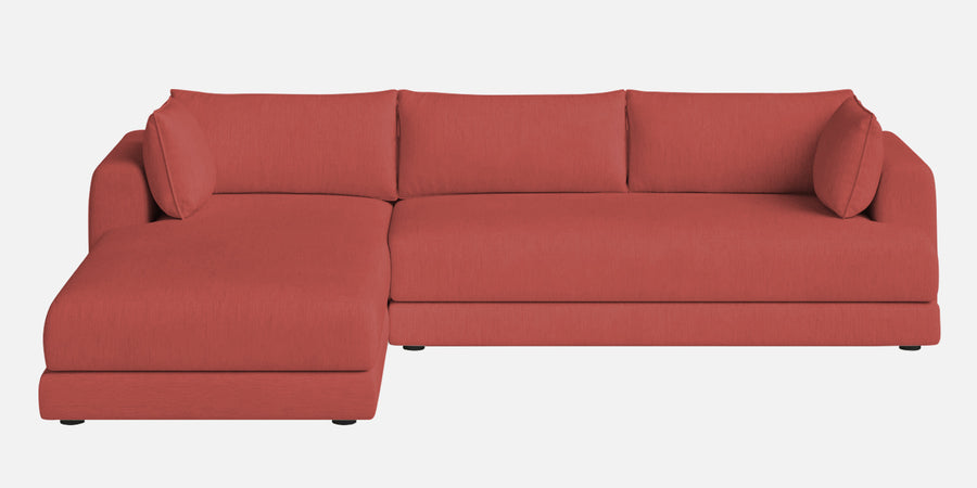 Ziggy Fabric Rhs Sectional Sofa 3 Lounger In Salmon Pink Colour - Febonic Living