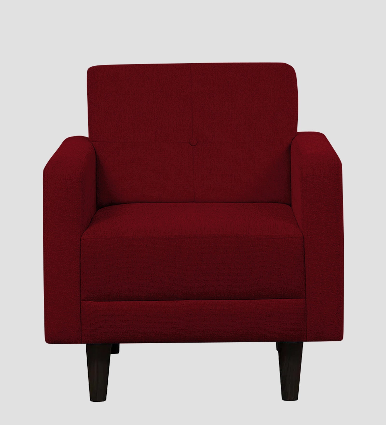 Noha Fabric 1 Seater Sofa In  Ruby Red Colour - Febonic Living