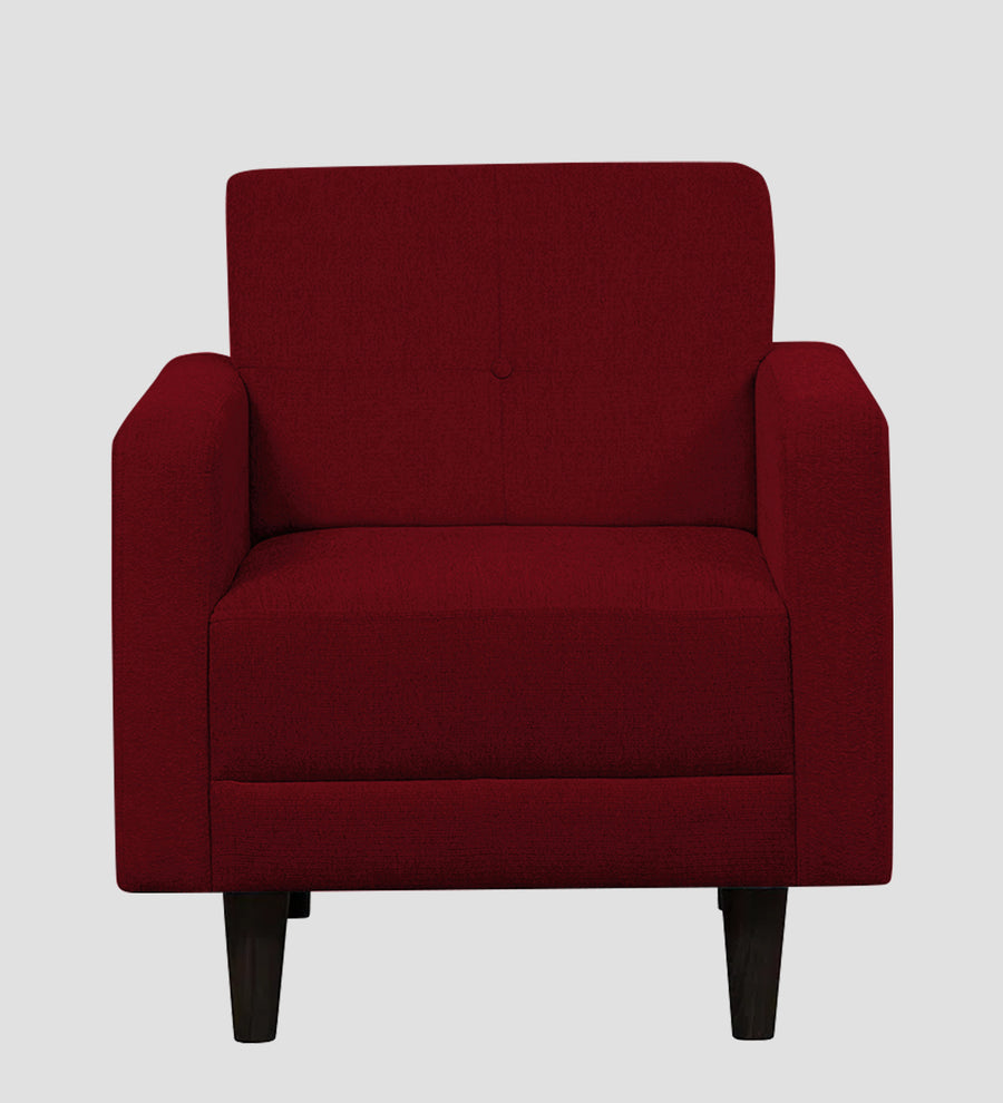 Noha Fabric 1 Seater Sofa In Ruby Red Colour - Febonic Living