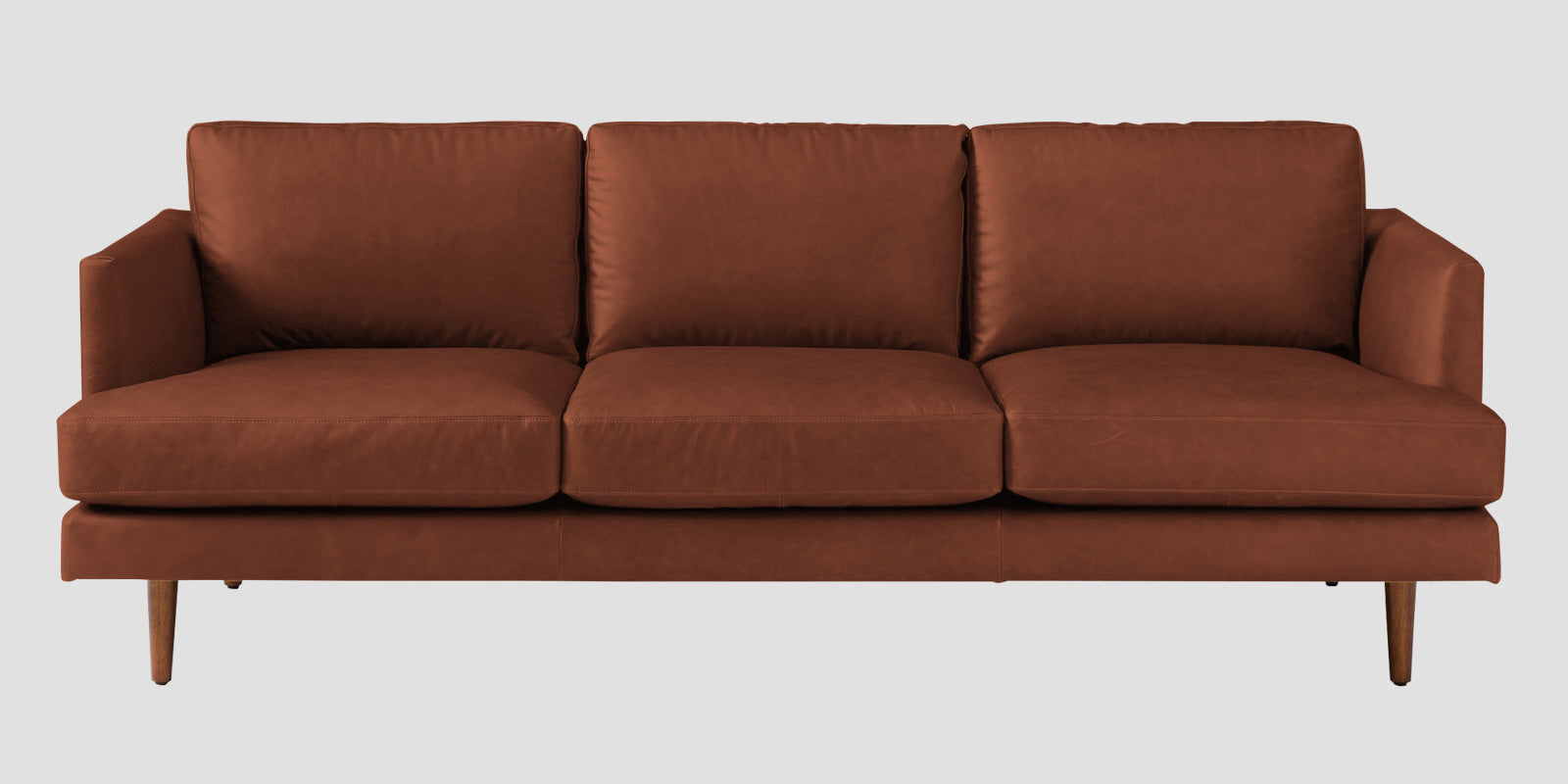 Sterio Leatherette 3 Seater Sofa in Sandle Brown Colour