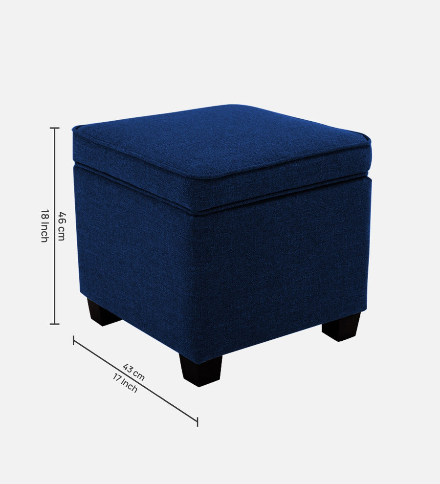 Sudan Fabric Ottoman In Royal Blue Colour With Storage - Febonic Living