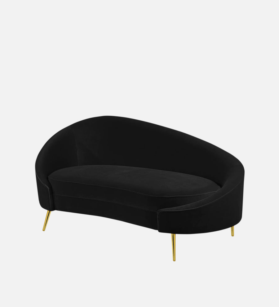 Cely Velvet Rhs Chaise Lounger In Adam Black Colour - Febonic Living