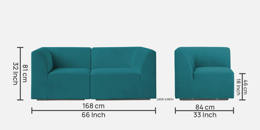 Bufa Velvet 2 Seater Sofa In Arabian Green Colour - Febonic Living