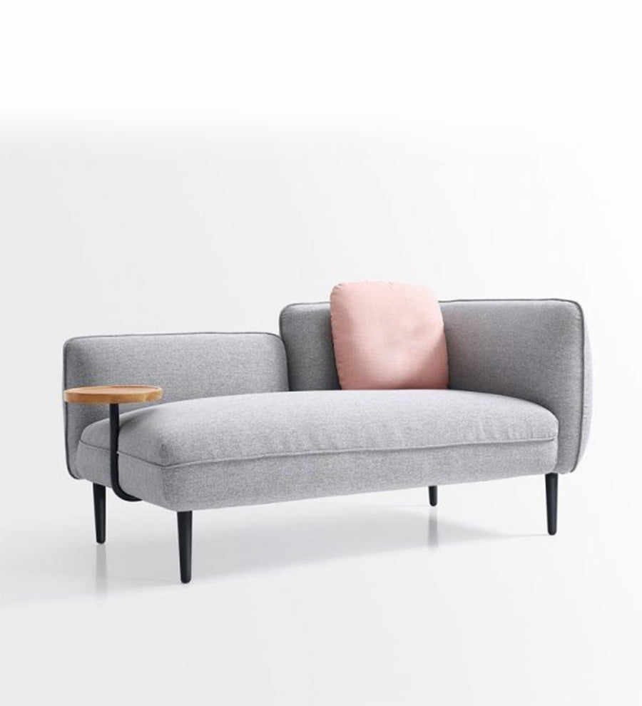 Clark Fabric Lhs Chaise Lounger In Lit Grey Colour - Febonic Living
