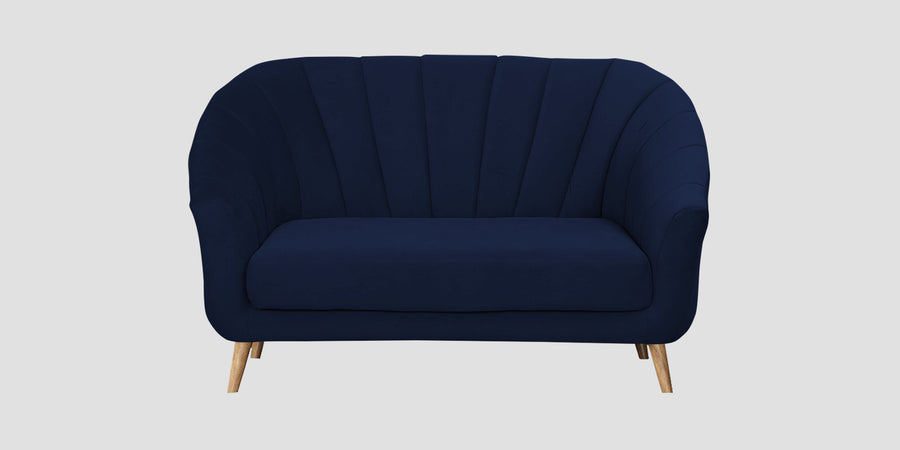 Kaylee Velvet 2 Seater Sofa In Indigo Blue Colour - Febonic Living