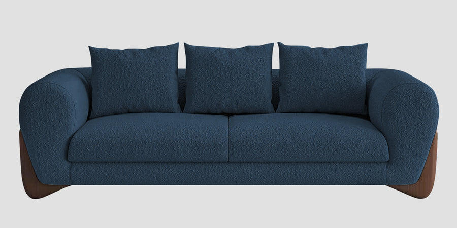 Boko Boucle 3 Seater Sofa In Classic Blue Colour - Febonic Living