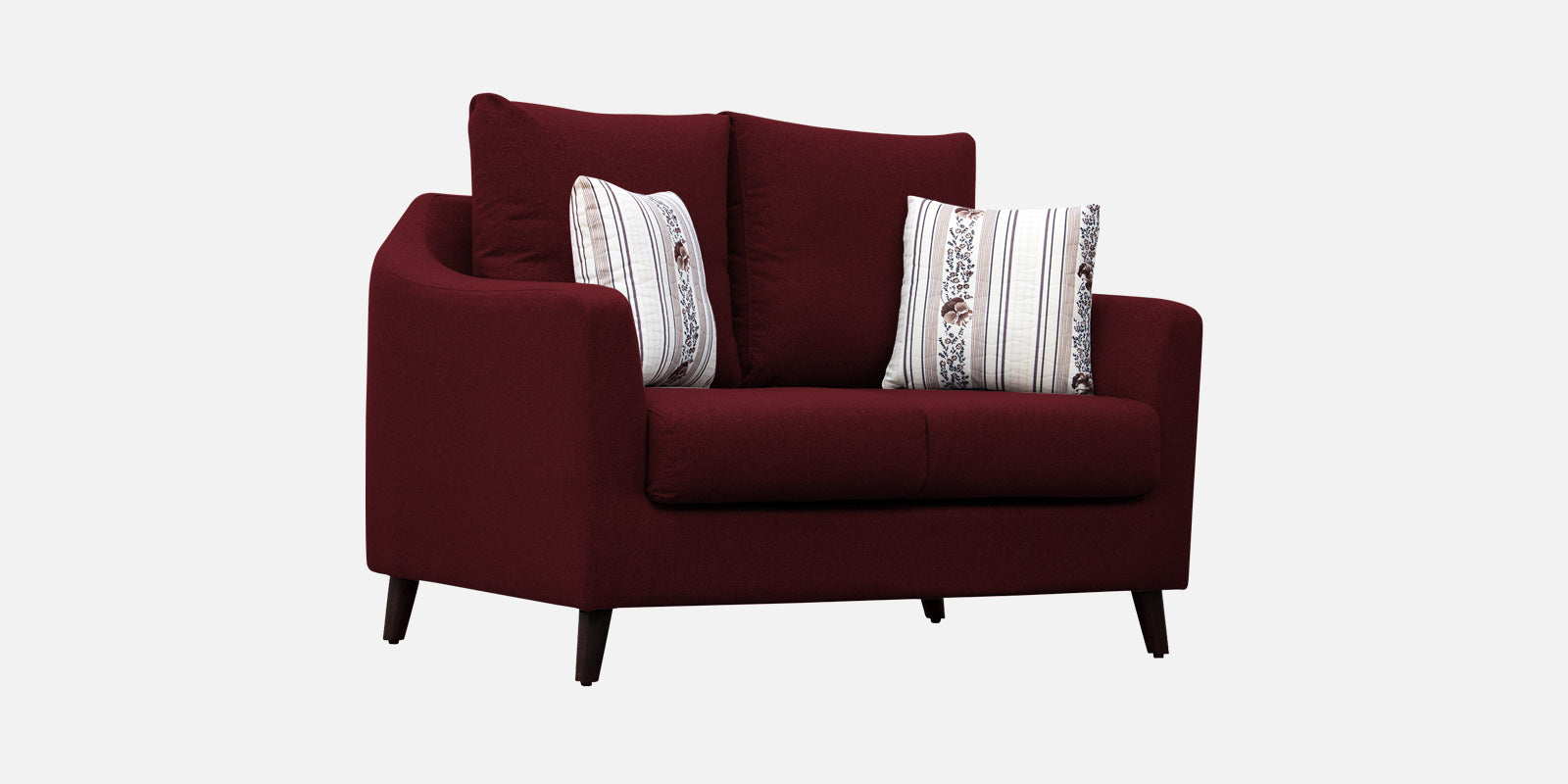 Kevin Fabric 2 Seater Sofa in Ruby Red Colour