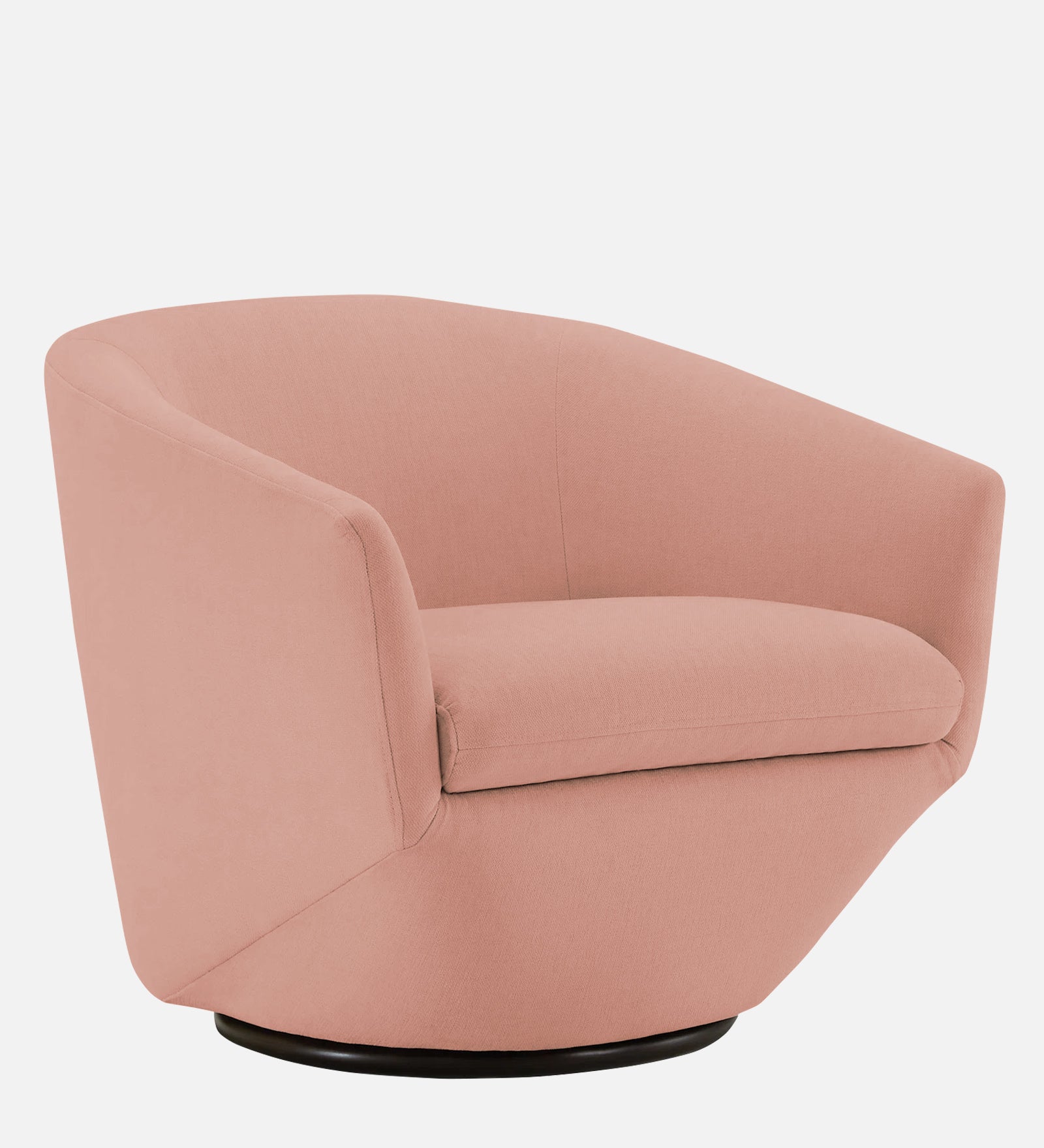 Haddie Velvet Swivel Chair in Blush Pink Colour