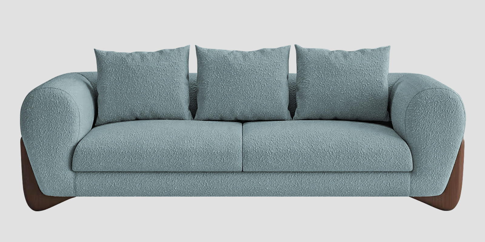 Boko Boucle 3 Seater Sofa In Stormy Blue Colour - Febonic Living