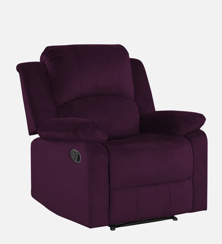Henry Fabric 1 Seater Motorized Recliner In Greek Purple Colour - Febonic Living