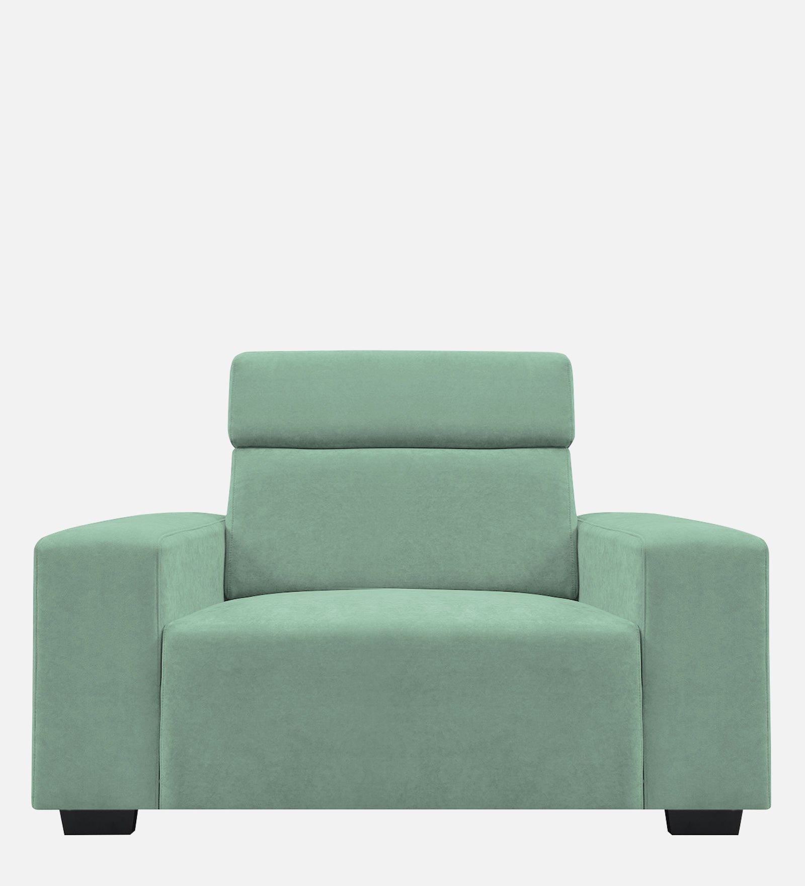 Hiro Fabric 1 Seater Sofa In  Mist Blue Colour - Febonic Living