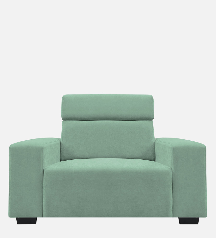 Hiro Fabric 1 Seater Sofa In Mist Blue Colour - Febonic Living