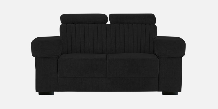 Draco Fabric 2 Seater Sofa In Zed Black Colour - Febonic Living