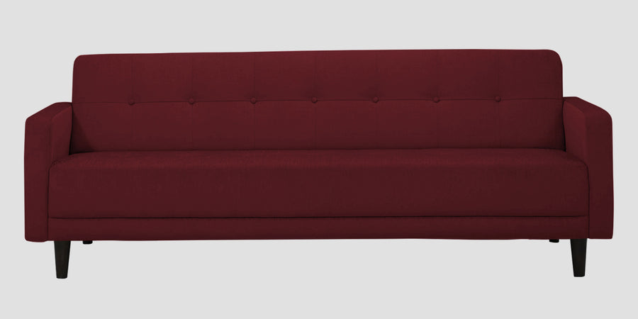 Noha Fabric 3 Seater Sofa In Blood Maroon Colour - Febonic Living