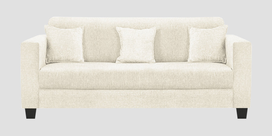 Nebula Fabric 3 Seater Sofa In Ivory Cream Colour - Febonic Living