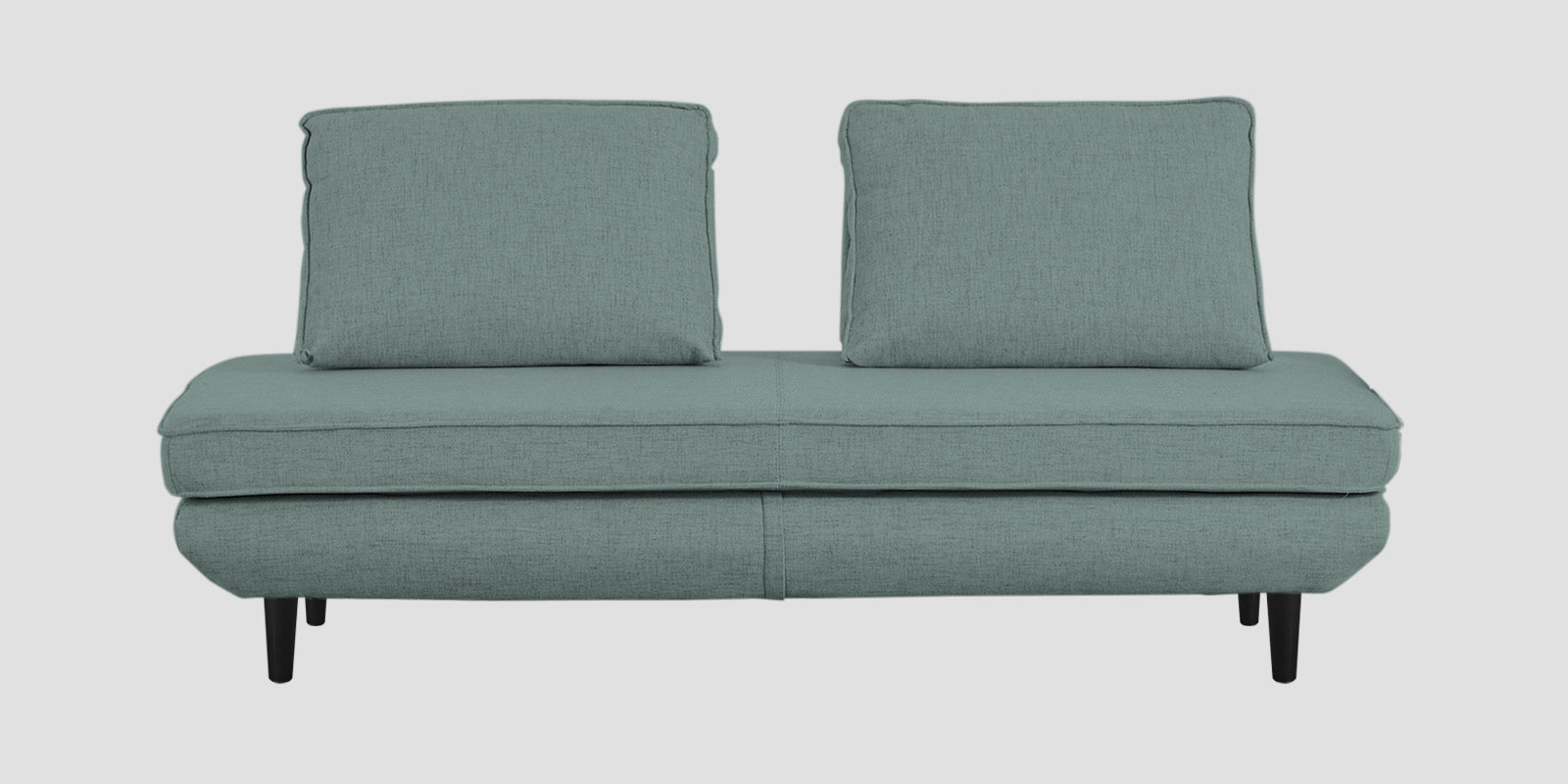 Hiver Fabric Day Bed Sofa In Suka Beige Colour With Back Rest - Febonic Living