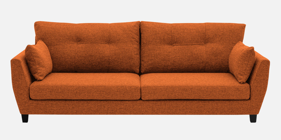 Mario Fabric 3 Seater Sofa In Vivid Orange Colour - Febonic Living
