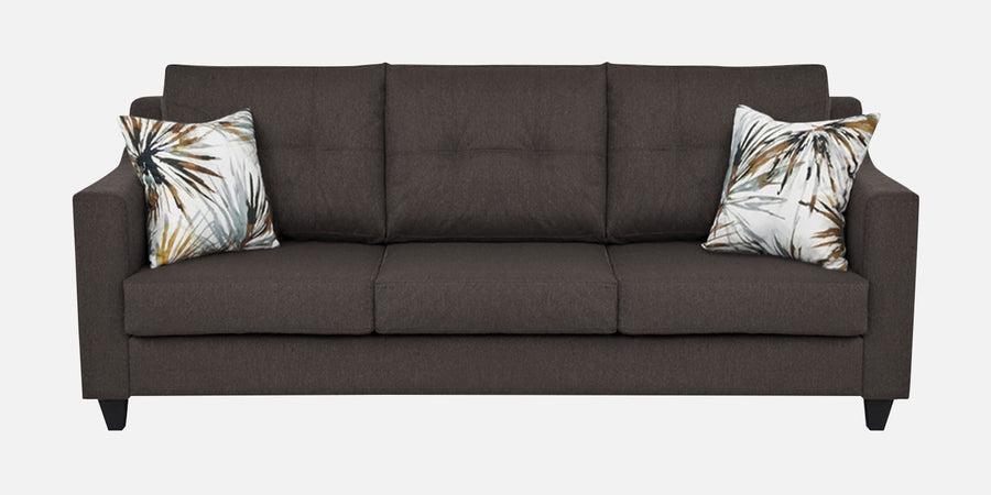 Welly Fabric 3 Seater Sofa In Caspa Brown Colour - Febonic Living